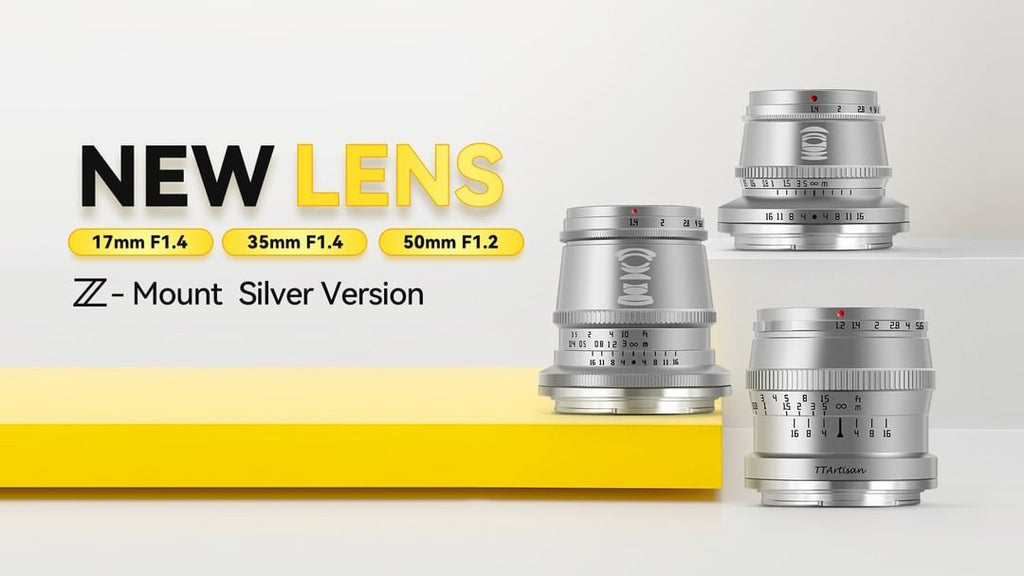 Three TTArtisan Silver APSC Lenses for Nikon Z-Mount Officially