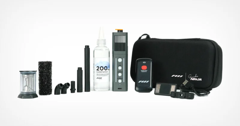 SmokeGENIE SmokeNINJA Battery-Powered Wireless Portable Smoke Machine, Full Kit