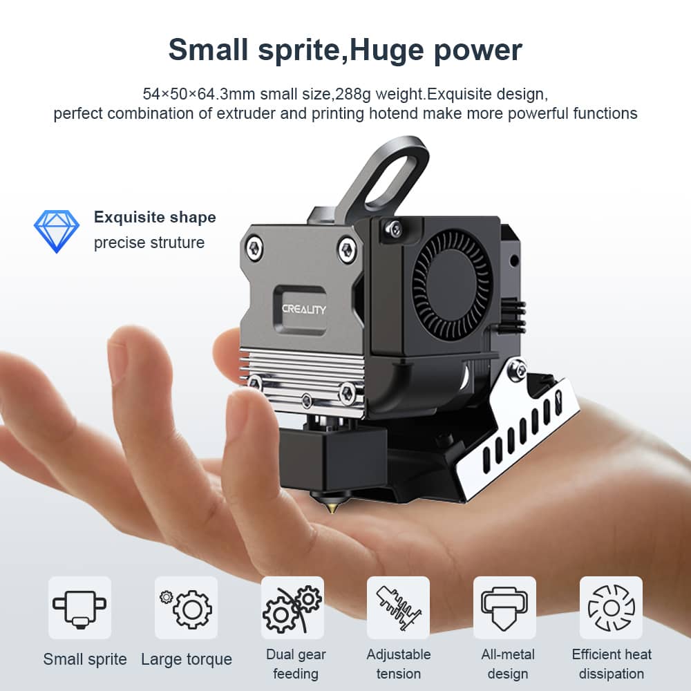 Creality Sprite Extruder Pro Kit All Metal Dual Gear for Ender-3