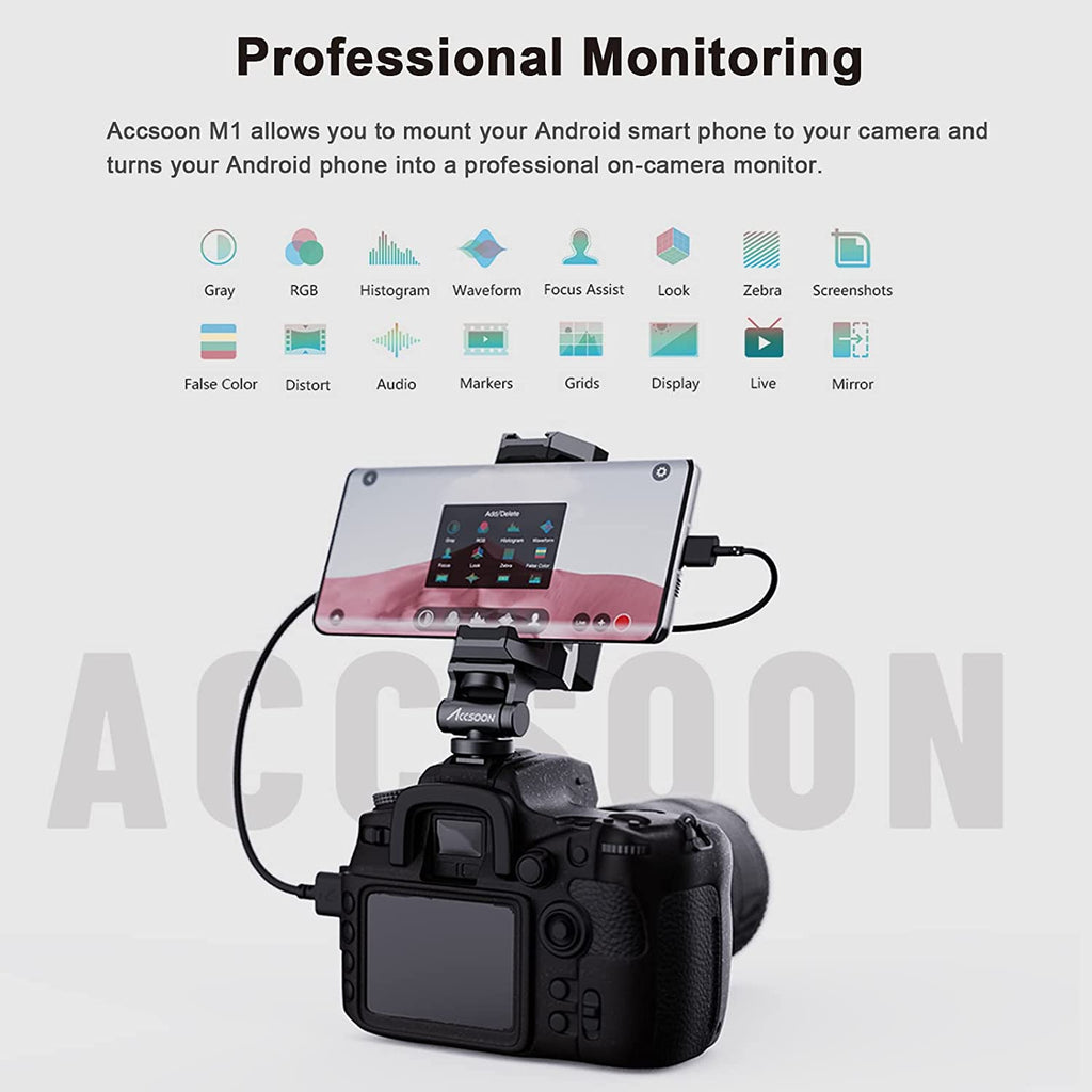 Accsoon M1 1080p Video Transmitter, HDMI to UVC On-Camera