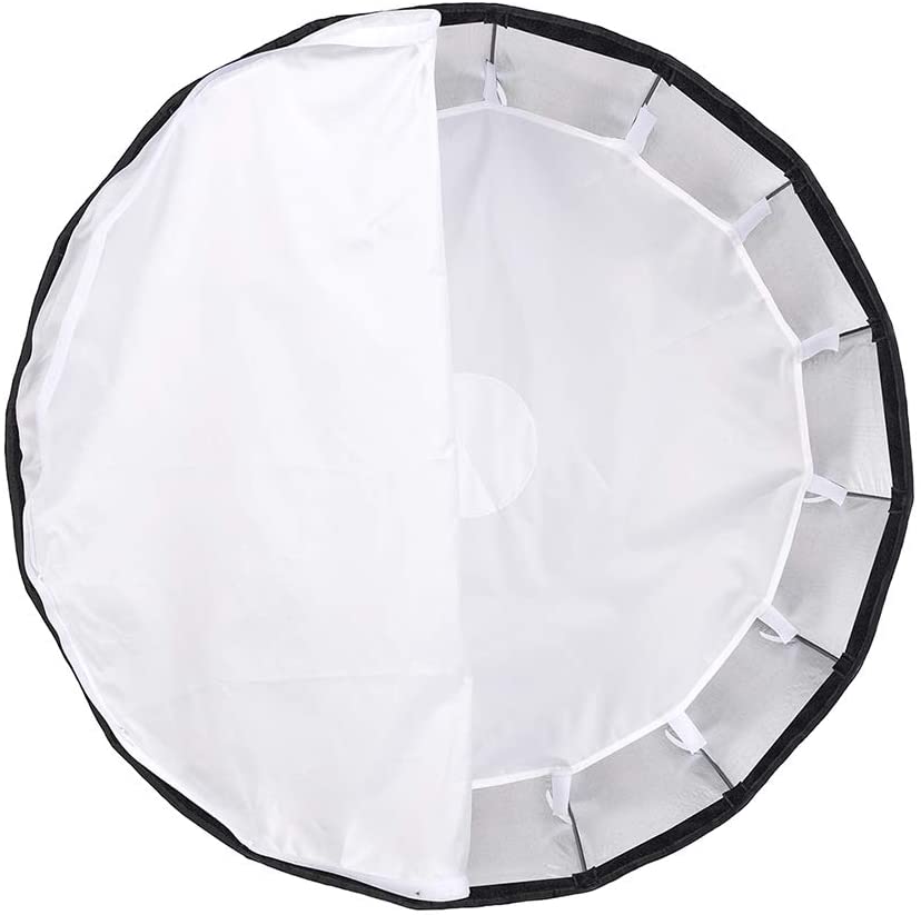 Godox QR-P90 Softbox Parabolico A Sgancio Rapido 90cm – Per Flash Con Attacco Bowens, Interno Argentato, Diffusori E Griglia Inclusi