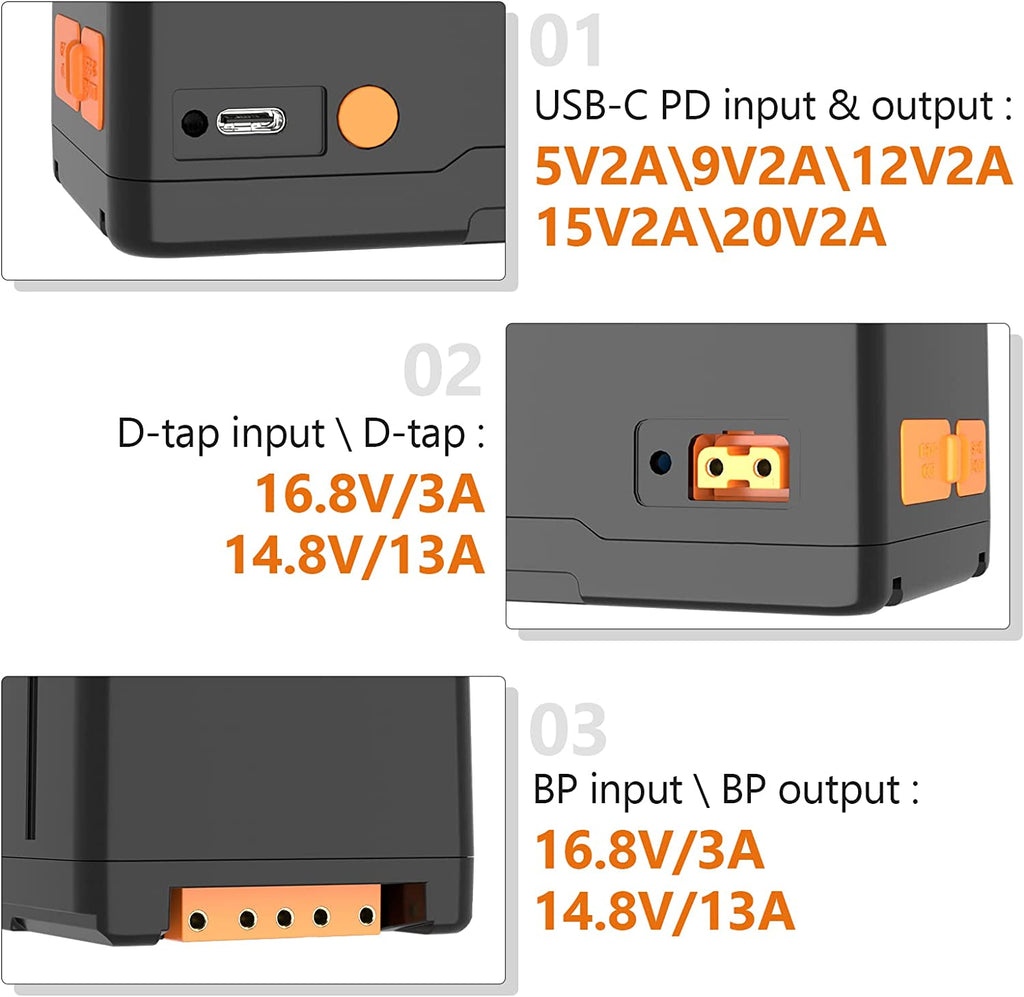 ZGCINE V160 9600mAh V-Mount Battery for Cameras, LED Lights