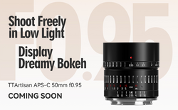 TTArtisan 2022 New Lens - 50mm F0.95 APS-C Lens for Fuji, M4/3, Sony, Canon and Nikon Cameras