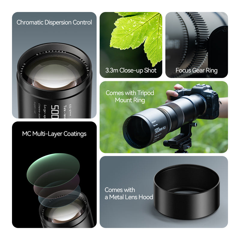 TTARTISAN 500mm F6.3 Full Frame Telephoto Manual Focus Lens