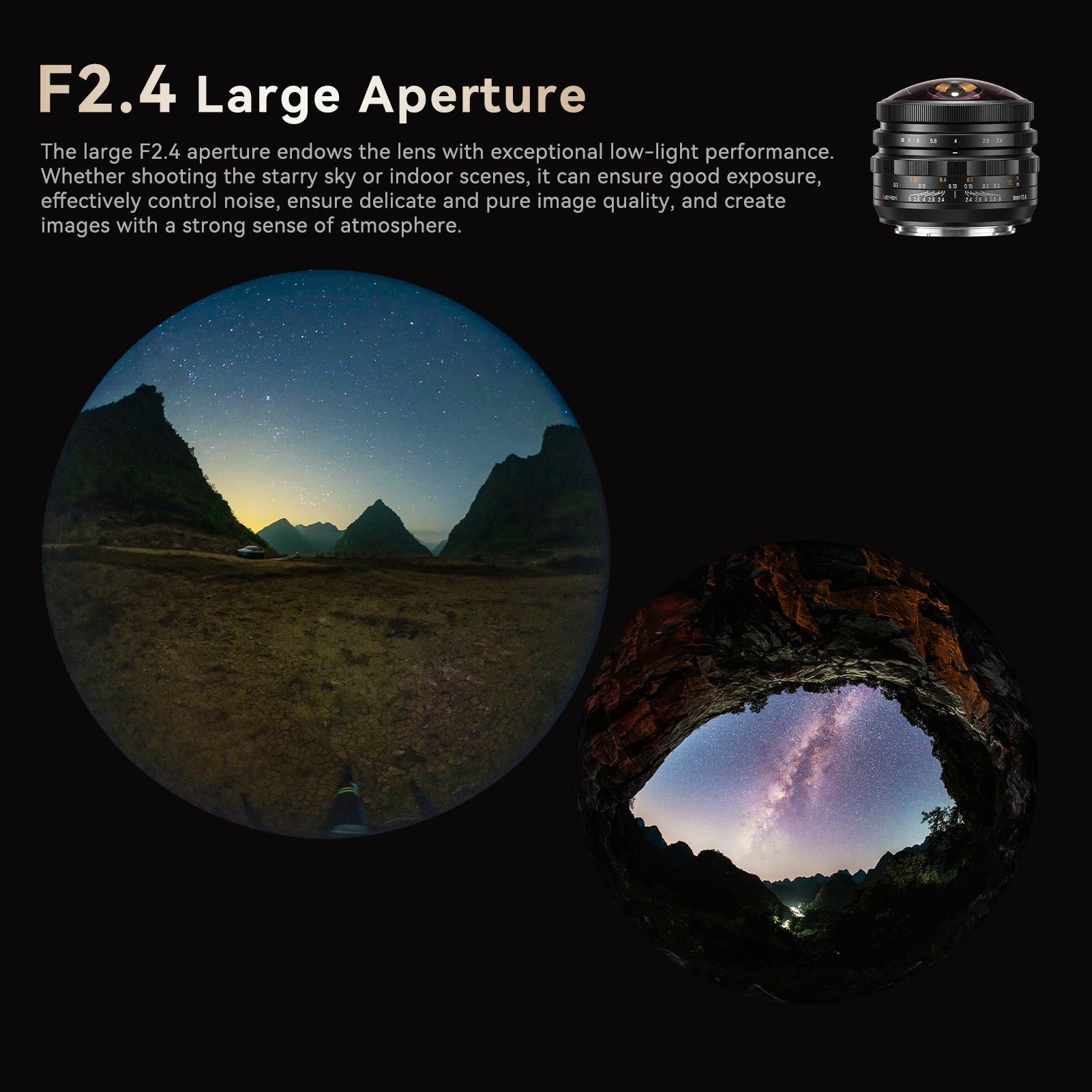 AstrHori MF 8mm F2.4 Circular Fisheye Lens for Fujifilm GFX & Hasselblad XCD