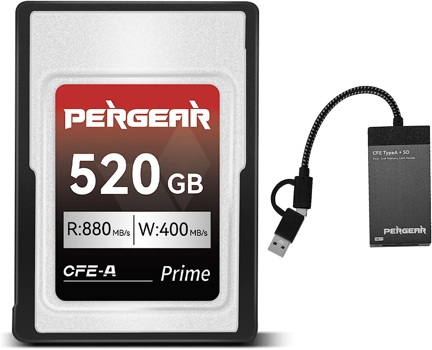 Dual-Slot CFast & SD Memory Card Reader