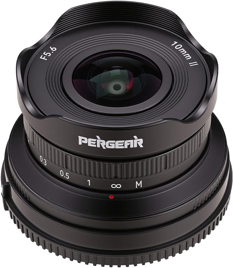 Pergear 10mm F5.6 II APS-C Fisheye Lens, 172° Ultra-Wide Angle Manual