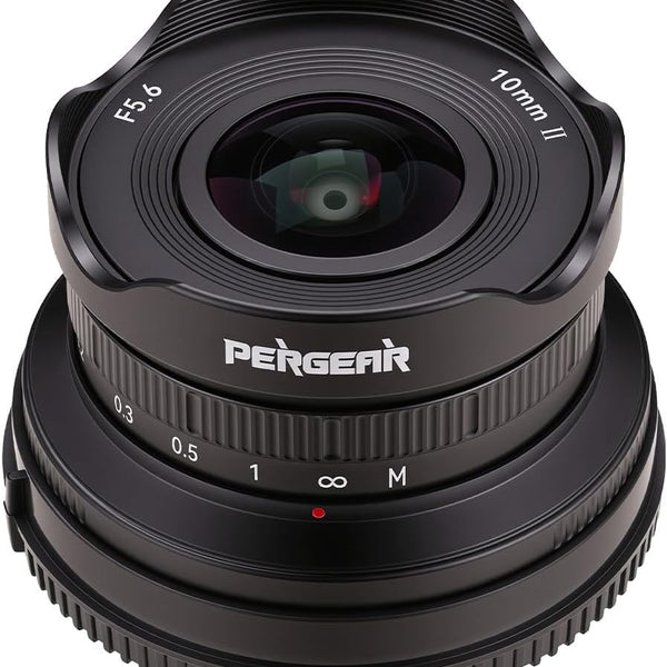 Pergear 10mm F5.6 II APS-C Fisheye Lens, 172° Ultra-Wide Angle Manual