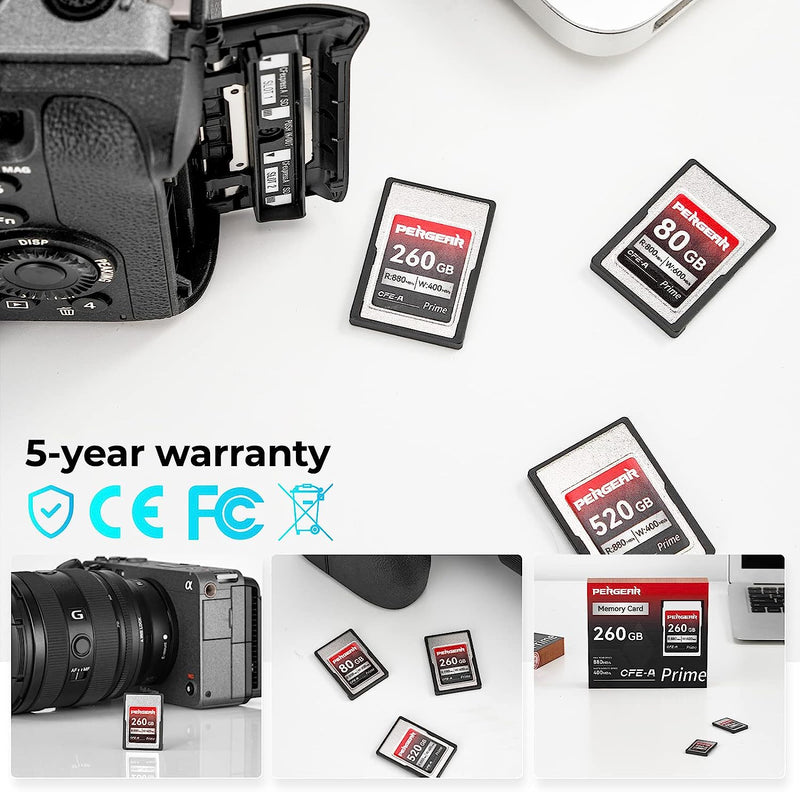 Pergear Professional CFexpress Type A Memory Card (520GB)