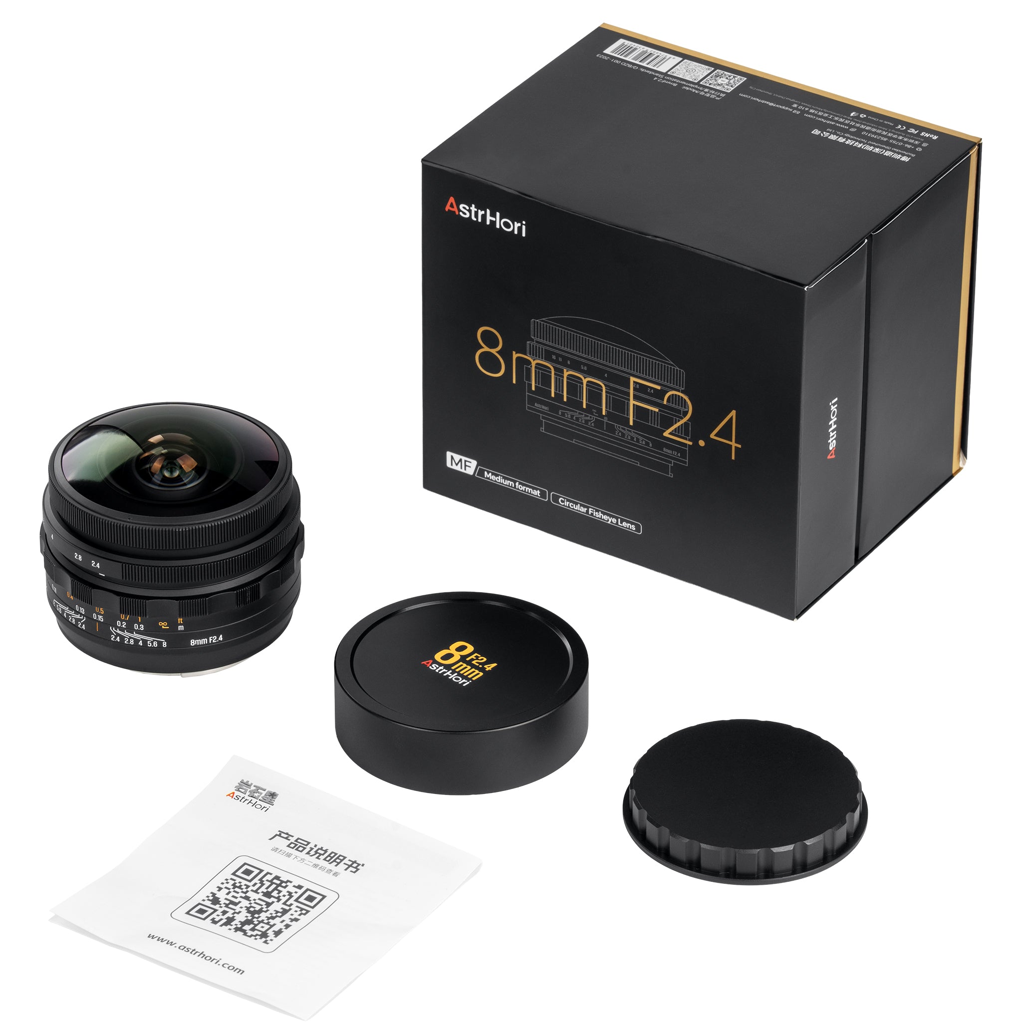 AstrHori MF 8mm F2.4 Circular Fisheye Lens for Fujifilm GFX & Hasselblad XCD
