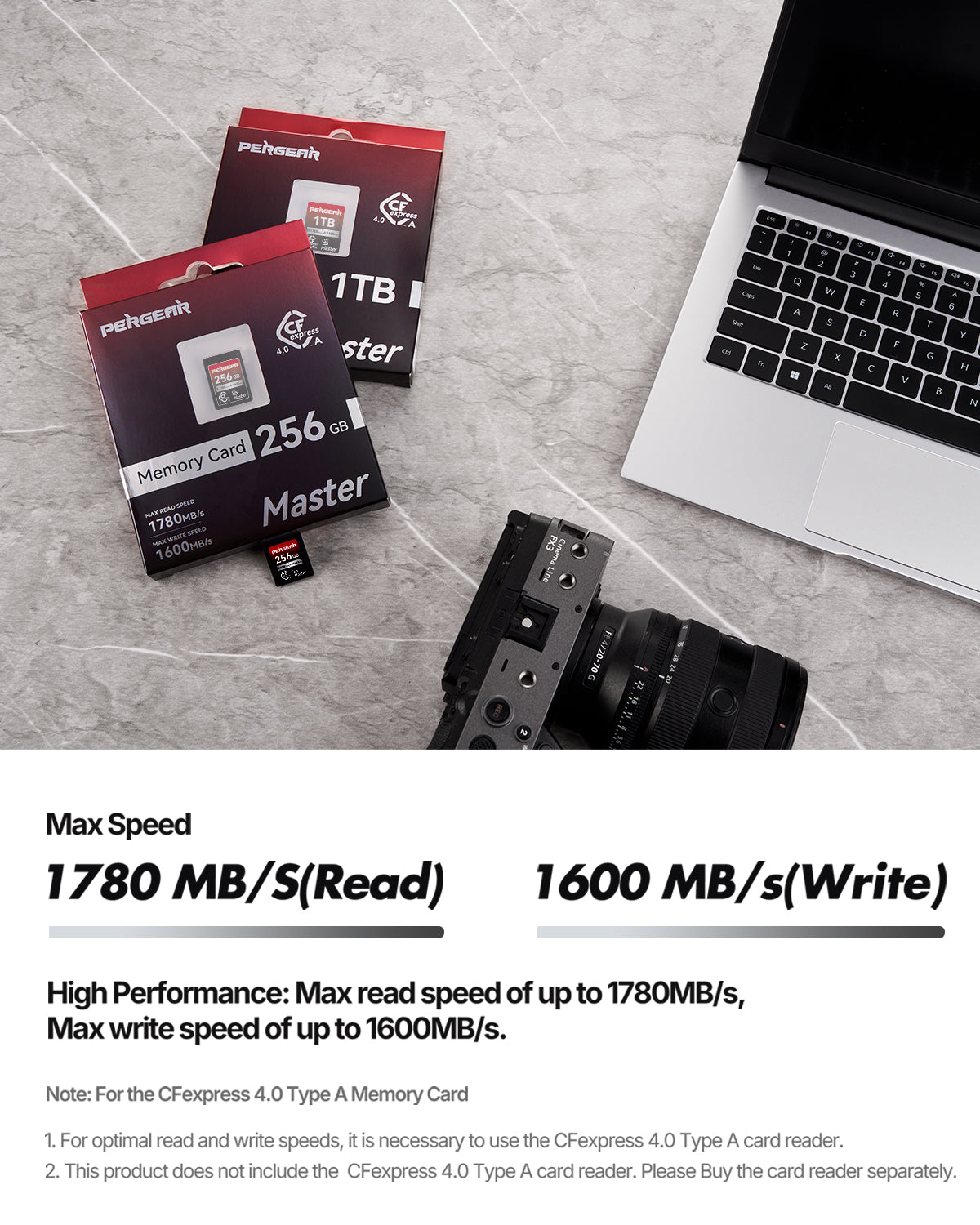 Pergear 512GB Master 4.0 VPG200 Verified CFexpress Type A Memory Card