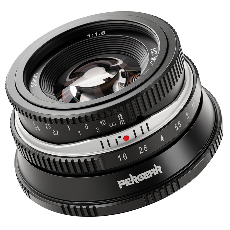 Pergear 35mm F1.6 for Sony E-Mount, M4/3 Mount, Fuji X-Mount