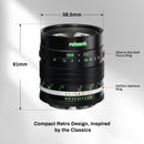Pergear 50mm F1.2 APS-C Large Aperture MF Lens for X/E/Z/RF and M4/3 Mount Cameras