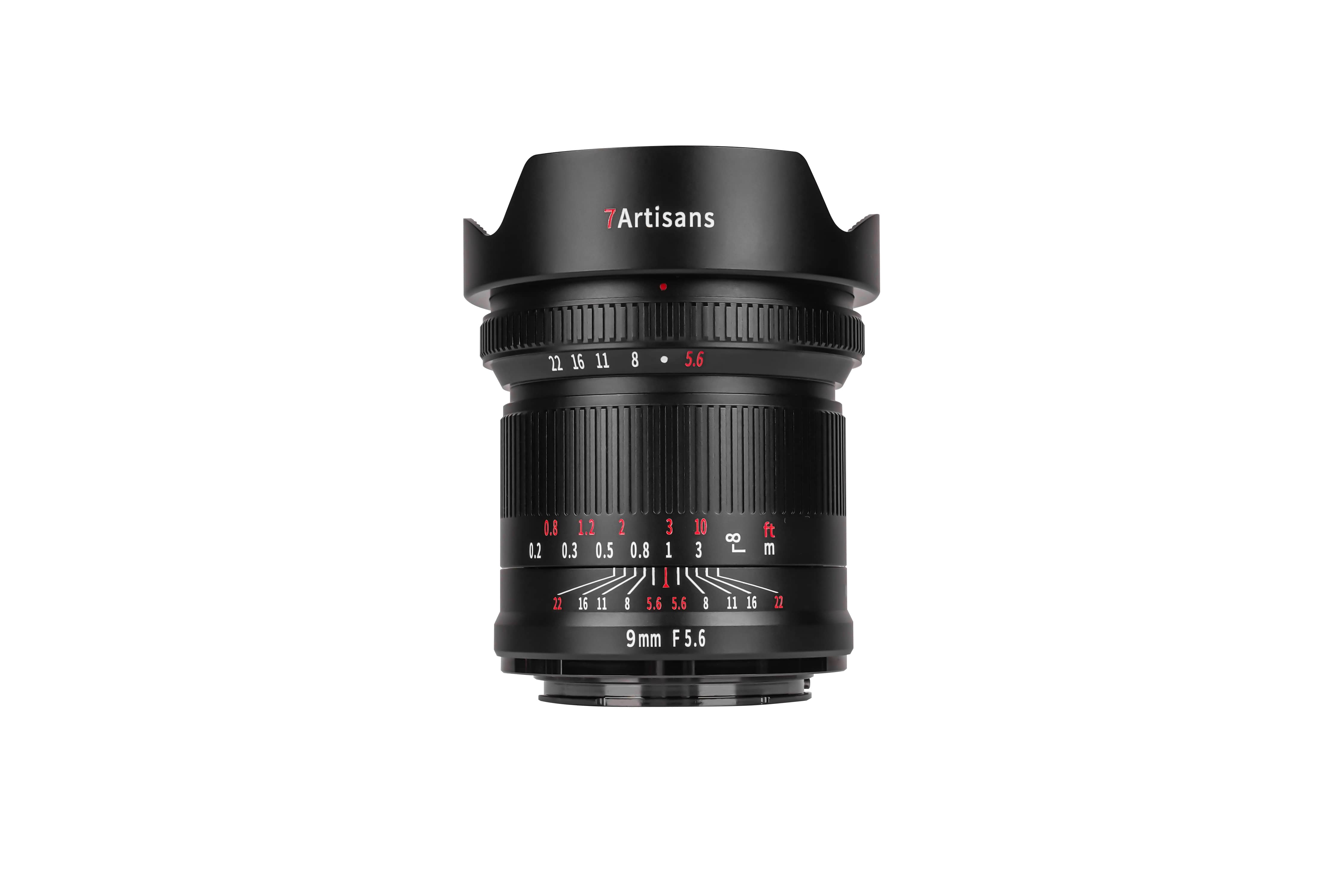 7Artisans 9mm F5.6 Full-Frame Manual Focus Lens for Sony, Nikon, Canon and L-Mount Cameras