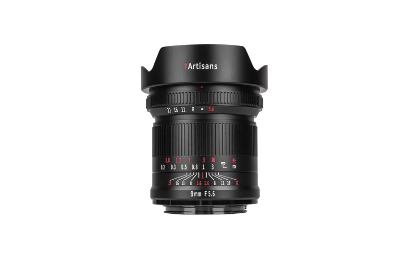 7Artisans 9mm F5.6 Full-Frame Manual Focus Lens for Sony, Nikon, Canon and L-Mount Cameras