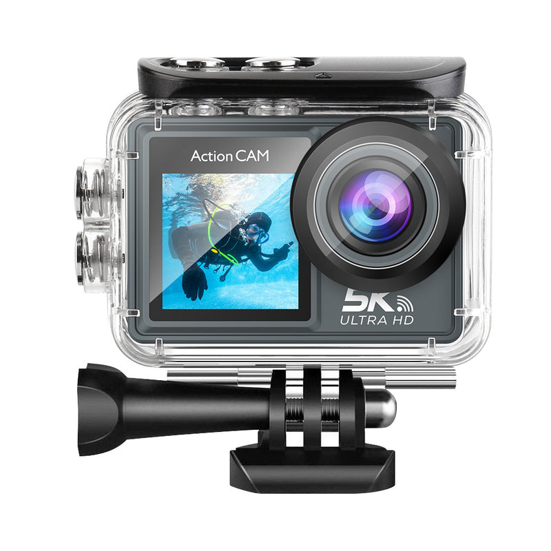 Pergear 5K 50MP 170° Wide Angle Action Camera, Waterproof Anti-shake 5