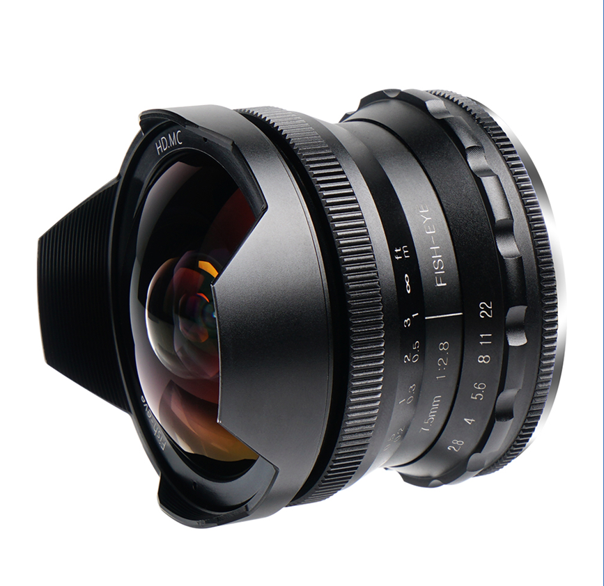 PERGEAR 7.5mm F2.8 Fish Eye Manual Focus Fixed Lens