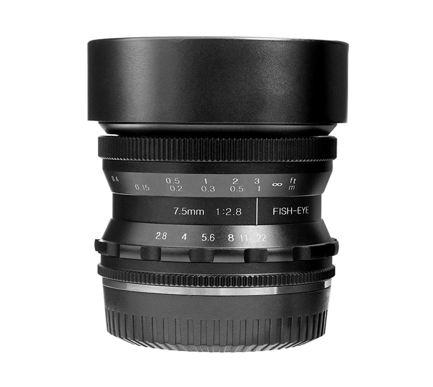 PERGEAR 7.5mm F2.8 Fish Eye Manual Focus Fixed Lens