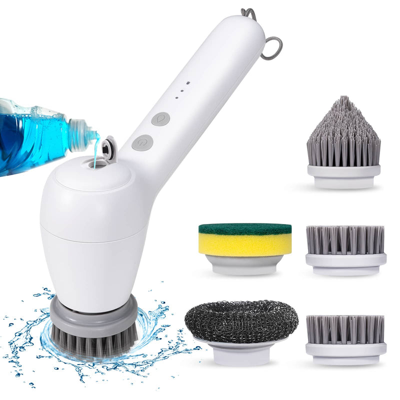 LIGHTWISH Electric Spin Scrubber with Liquid Storage Tank