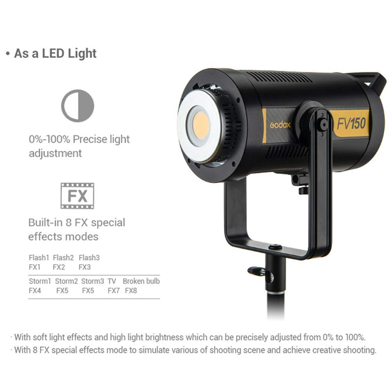 Godox FV150 150W High Speed Sync Flash and Continuous LED Light
