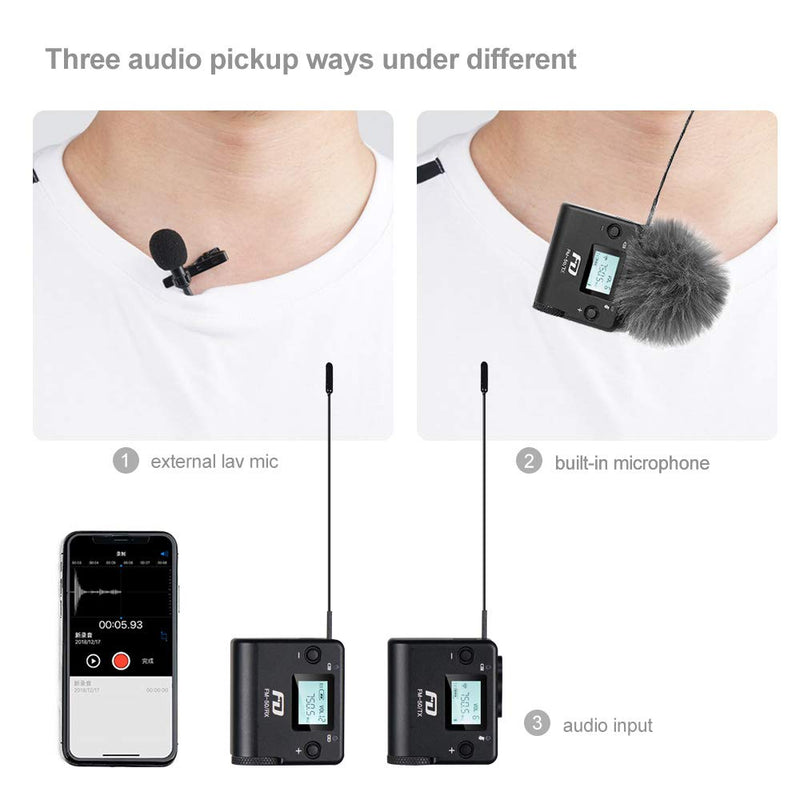 FeiDu FM50 UHF Professional Microphone Real-time monitoring