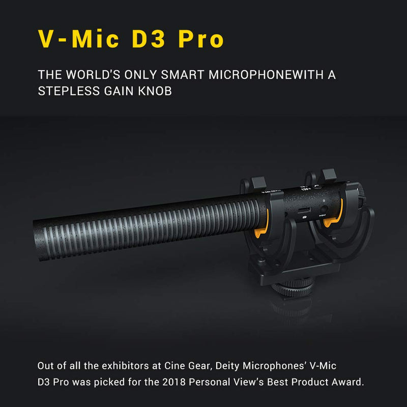 Deity V-Mic D3 Pro -- The World's Only Microphone with a Stepless Gain Knob