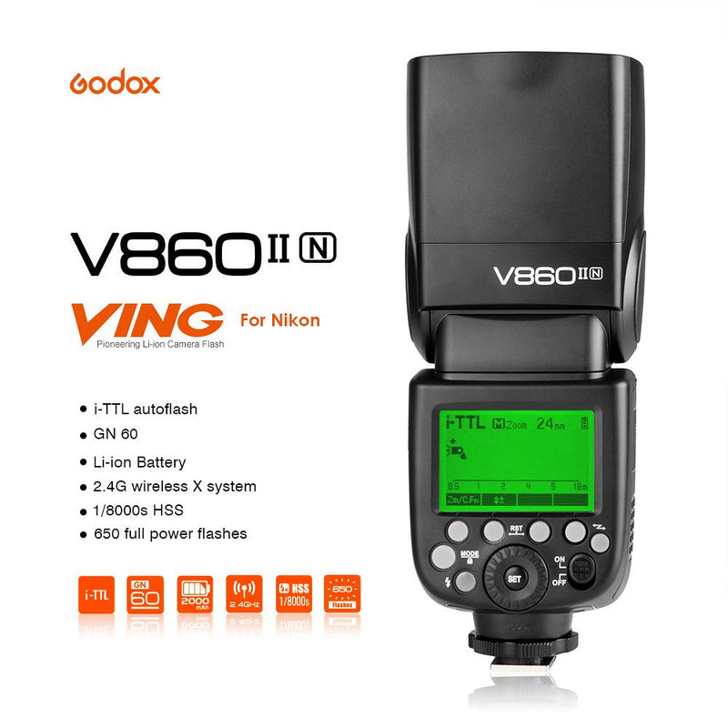Godox V860III-C TTL HSS 2.4G Speedlite Flash For Canon DSLR – With Battery