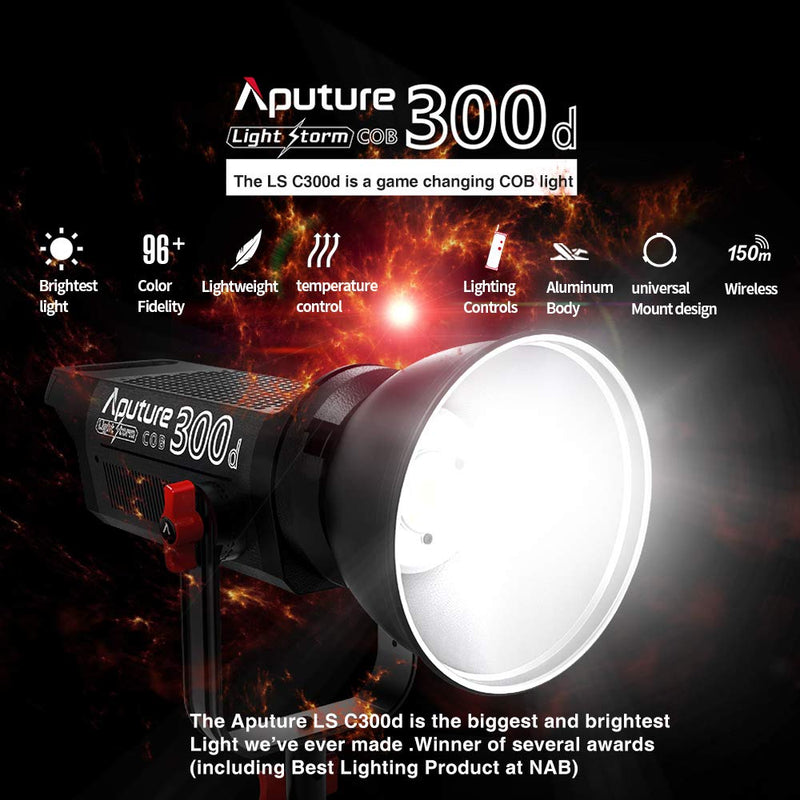 Aputure Light Storm LS C 300D, CRI 95+ TLCI 96+ Guarantees Natural