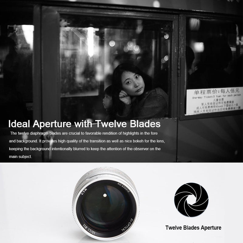 7artisans 50mm F1.1 Fixed Lens for Leica M-Mount Cameras Like Leica M2 M3 M4-2 M5 M6 M7 M8 M9 M10 M4P M9p M240 M240P ME M262 M-M CL