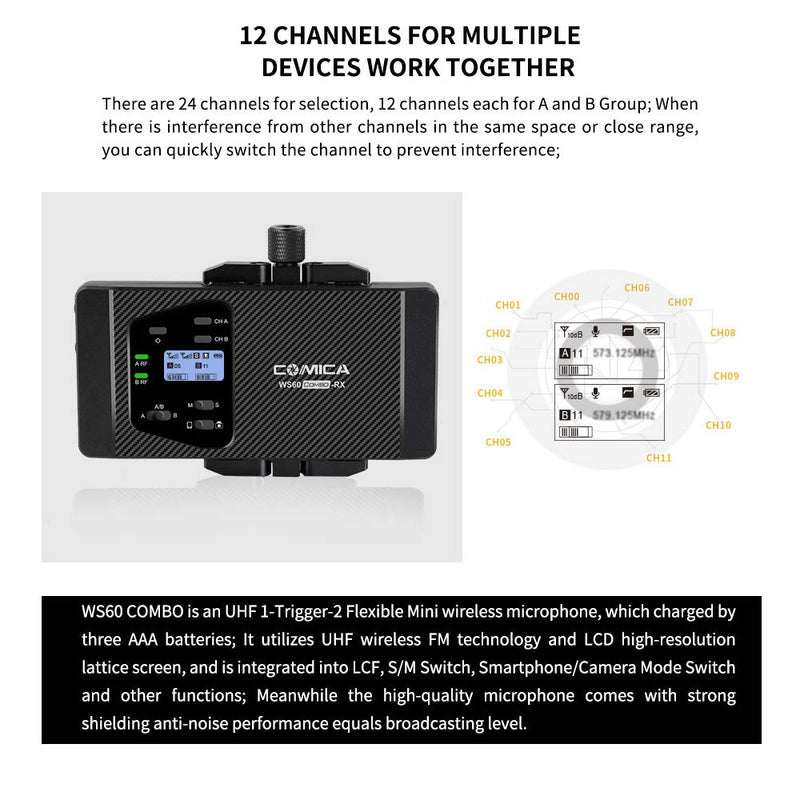 COMICA CVM-WS60 Combo Flexible Wireless Microphone