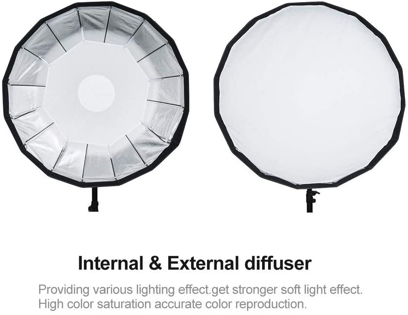 LAOFAS Collapsible Beauty Dish Reflector, Bowens Mount