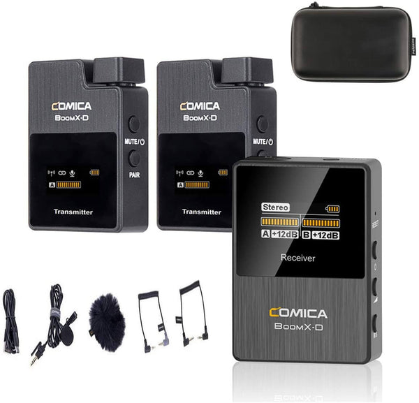 Comica BoomX-D D2 2.4G Digital 1-Trigger-2 Wireless Microphone