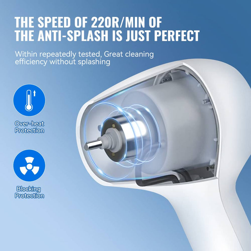 LIGHTWISH Electric Spin Scrubber with Liquid Storage Tank