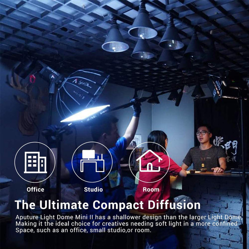 Aputure Light Dome Mini II Softbox Diffuser, The Ultimate Compact Diffusion