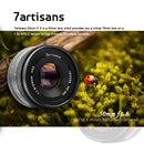 7artisans 50mm F1.8 Large Aperture Lens for Fuji-X mount and M4/3 mount Cameras