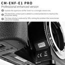 Commlite cm-ENF-E1 Pro Nikon F Mount Lens to Sony E Mount Autofocus Electronic Lens Adapter w/Aperture Control Built-in is VR EXIF Transmitting for Sony A9 A7R2 A7II A6300 A6500 A7R