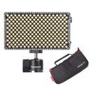 Aputure AL-F7, Aputure H198 Upgrade Ver 256 LED Bi-Color Dimmable Led Video Light, CRI95+ TLCI95+, 3200-9500K, Stepless Brightness, Multiple Power Supply Methods, Lightweight with PERGEAR Cloth