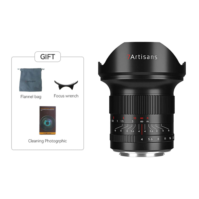 7Artisans 15mm F4.0 Full-frame Lens for Sony, Nikon, Canon and L-Mount Cameras