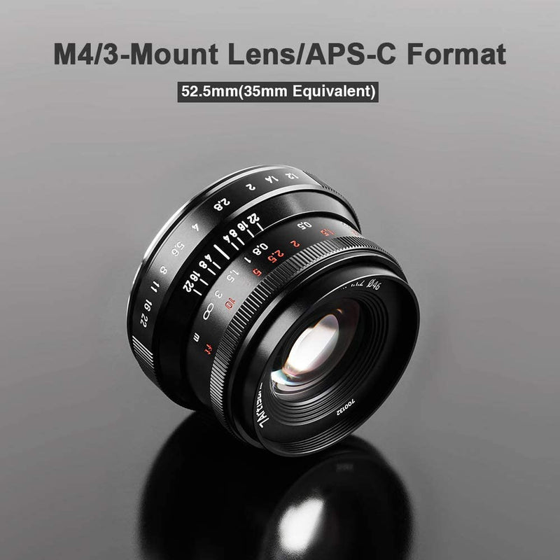 7artisans 35mm F1.2 Mark II Manual Focus Fixed Lens for MFT Cameras