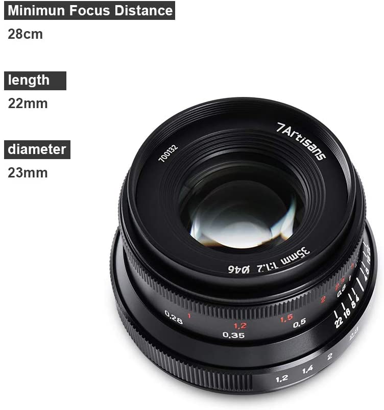7artisans 35mm F1.2 Mark II Manual Focus Fixed Lens for Canon Cameras