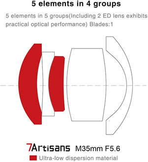 7artisans 35mm F5.6 Full-Frame Manual-Focus Pancake Lens for Nikon Cameras
