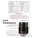 7artisans 28mm F1.4 Lens for Leica M -Mount Series Cameras - Black