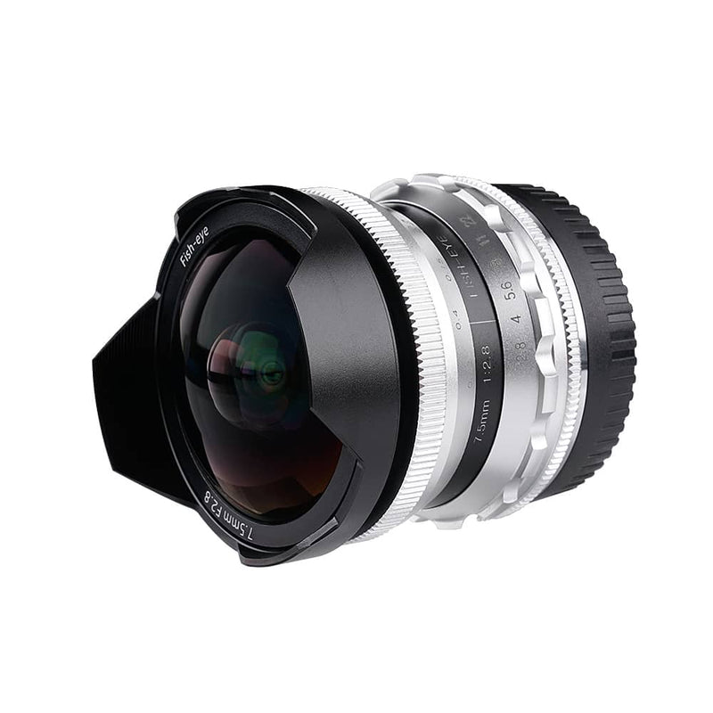 PERGEAR 7.5mm F2.8 fish eye Manual Focus Fixed Lens