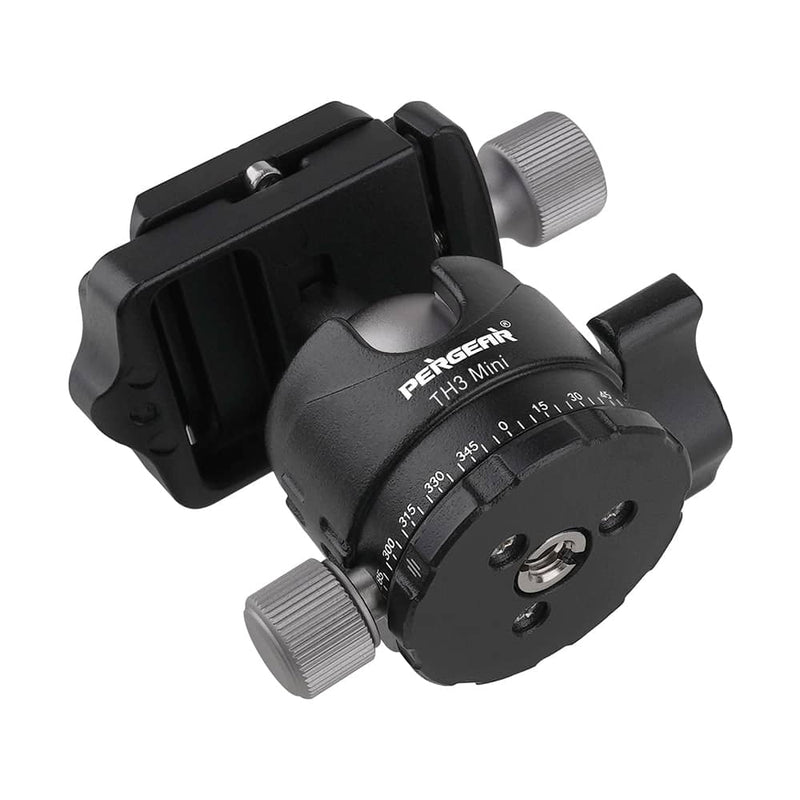 Pergear TH3 Mini Ball Head, Free Rotation Tripod Head for DSLR Cameras, Monopods, Gopro, Slider, etc.