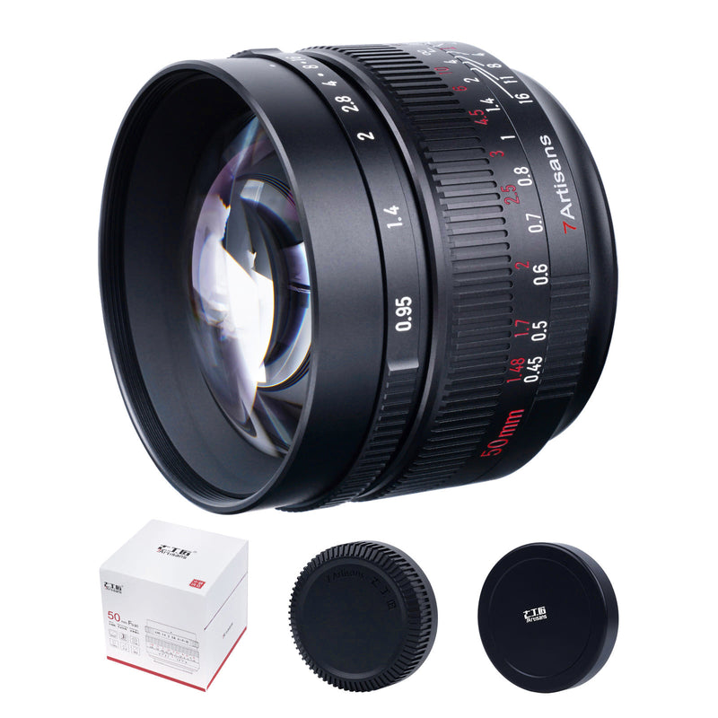 7Artisans 50mm F0.95 Large Aperture Lens For Fuji, Sony ,M4/3, and Nikon