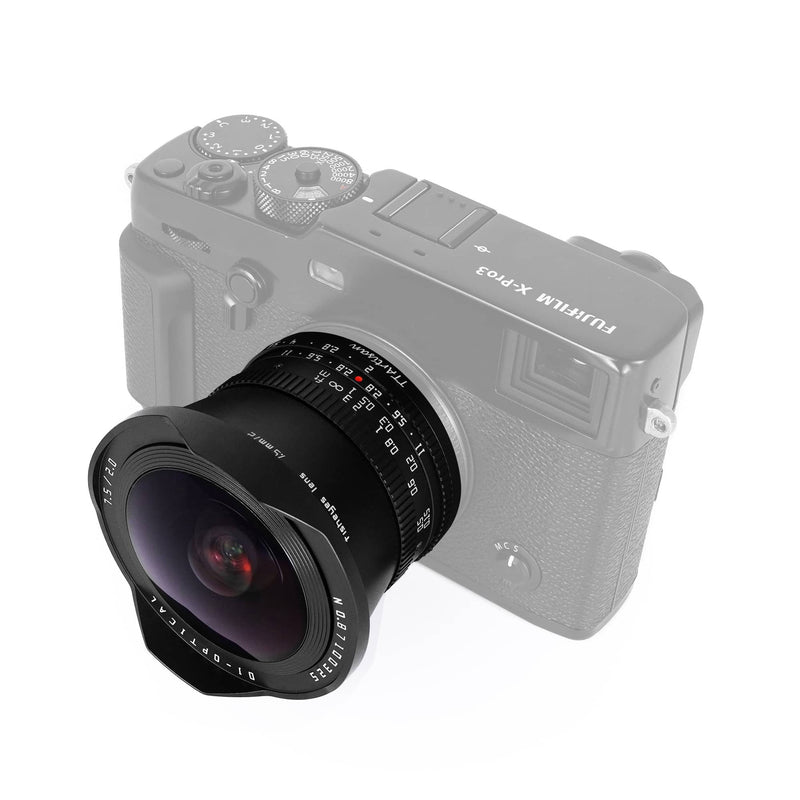 TTArtisan 7.5mm F2.0 Fisheye Lens, Compatible with Fuji, Sony, M4/3 and Nikon Cameras