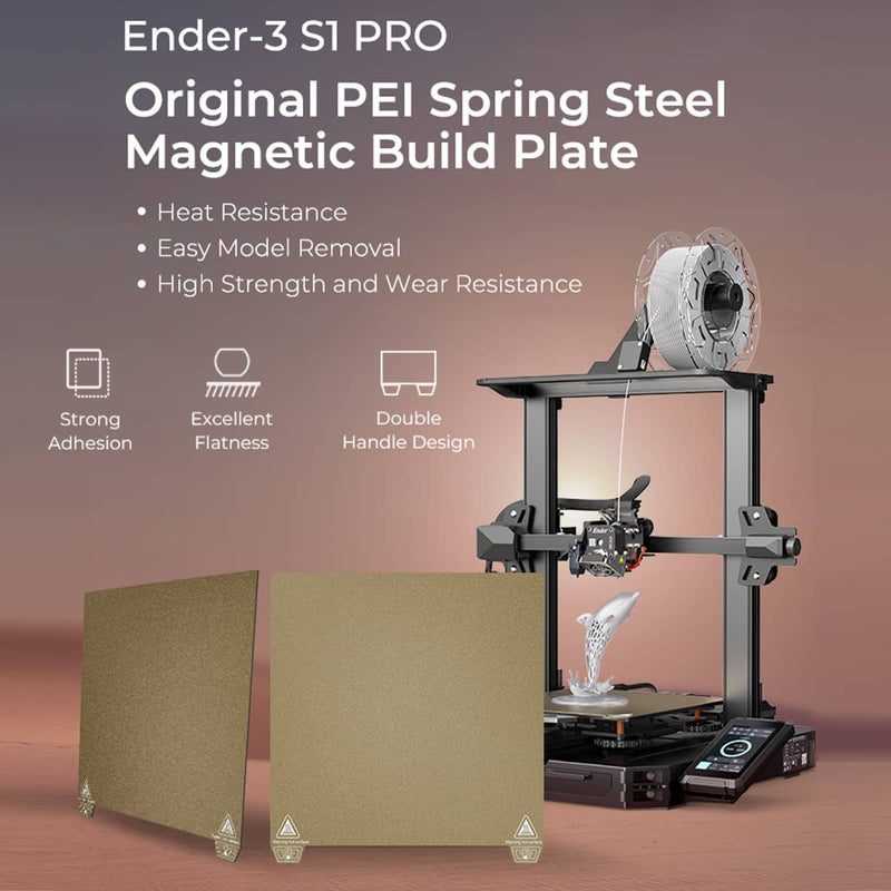 Creality Ender 3 S1 Pro Original Build Plate 235x235mm PEI Sheet Flexible  Surface Printing Platform for Ender 3 S1 /Ender-5 S1
