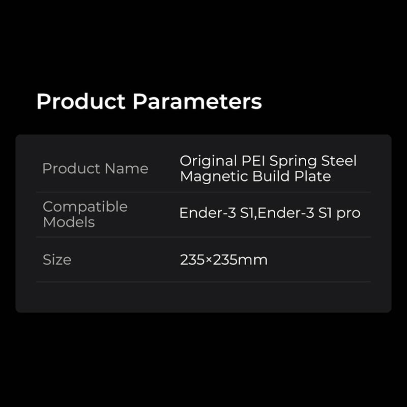 Creality Ender-3 S1 Pro Original PEI Plate Kit 235*235mm
