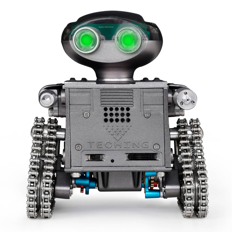Teching All-Metal APP Remote Control Tank Robot with Bluetooth Speaker Assembly Kits