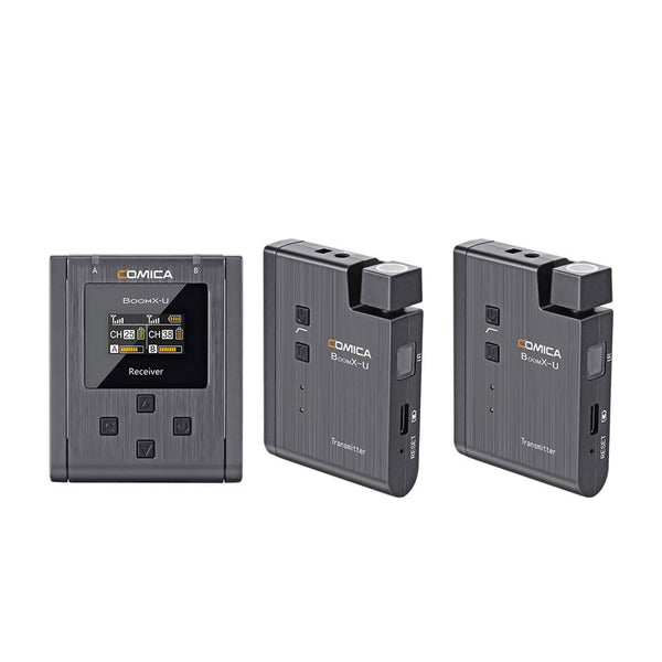 Comica BoomX-U U2 48-Channels Wireless Lavalier Microphone System(TX+TX+RX)